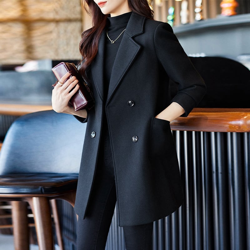 Abrigo largo estilo blazer – Elegancia invernal atemporal