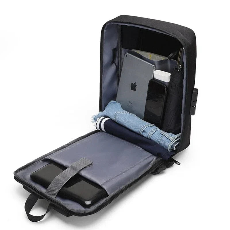 Mochila Profesional – Minimalista con puerto USB, cerradura TSA y compartimento PC 15,6”