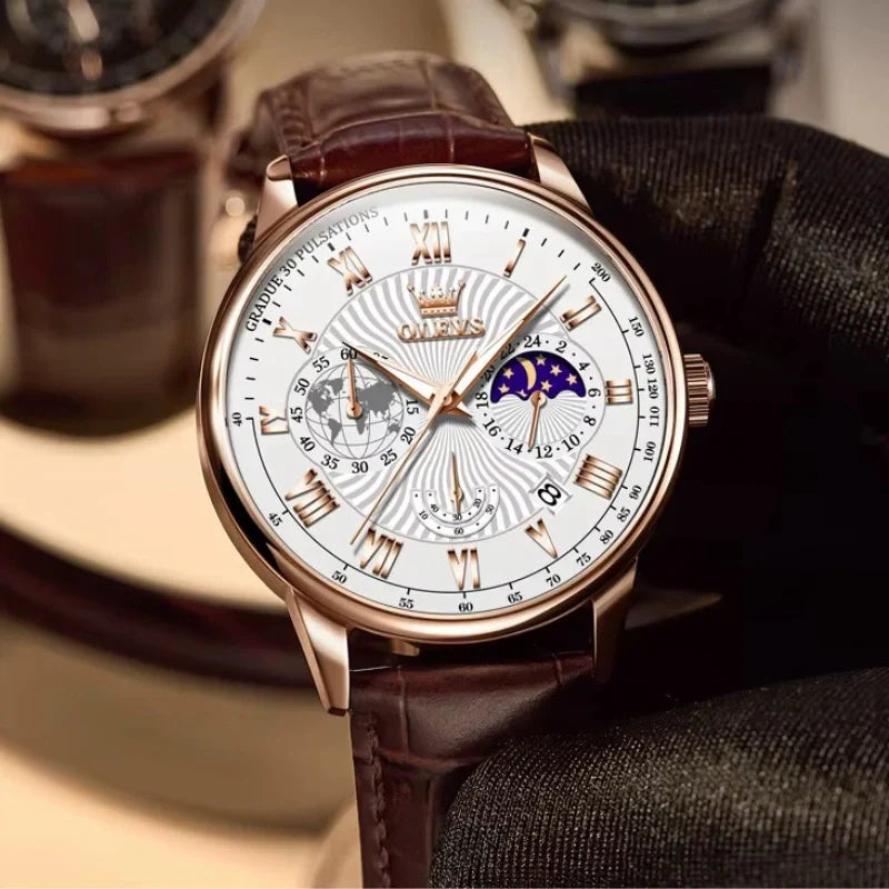 Reloj elegante – Acero rosado y esfera marfil