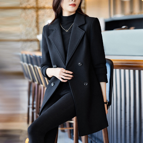 Abrigo largo estilo blazer – Elegancia invernal atemporal